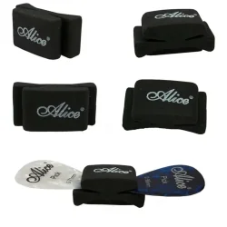 Alice A010C Sort Strenge Plekter Holder St m/ plads til 2 plekter (5 stk) 