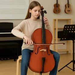 Arvada MC760L 4/4 Strrelse Cello inkl. bue &amp; foret taske