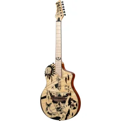 Ortega RTPG-LS2  TourPlayer Serien Nylonstrenget Guitar m/mikrofon, thin body &amp; slim neck inkl. taske (Bermuda)