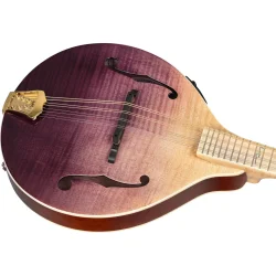 Ortega RMAE200PF Americana Serie A-style Mandolin m/mikkrofon inkl. kuffert (Flamed Maple/Mahogany purple fade)