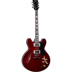 Beaton Graceful WR Hollowbody Elektrisk Guitar (Winered)