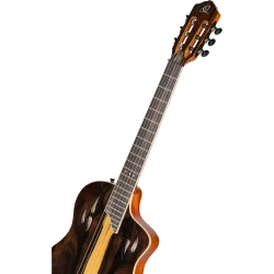 Ortega RTP-LTD TourPlayer Serien Nylonstrenget Guitar m/mikrofon, thin body &amp; slim neck inkl. taske (Ziricote Gloss)