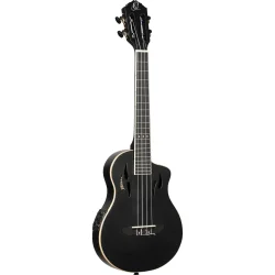 Ortega RTPS-U-SBK TourPlayer Serien Tenor Ukulele m/mikrofon inkl taske (Matte Sort)