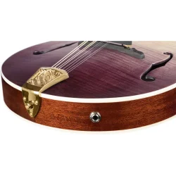 Ortega RMAE200PF Americana Serie A-style Mandolin m/mikkrofon inkl. kuffert (Flamed Maple/Mahogany purple fade)