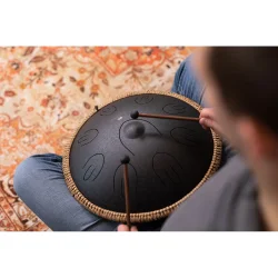 Meinl Sonic Energy OSTD1BK 16" Oktav Steel Tongue Drum (D Kurd, sort) inkl. taske &amp; k�ller