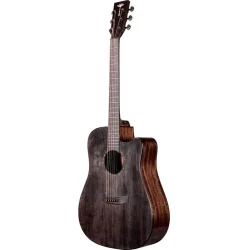 Tyma D-3CE BKS Western Guitar inkl. kraftig transporttaske &amp; rem