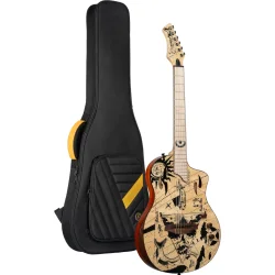 Ortega RTPG-LS2  TourPlayer Serien Nylonstrenget Guitar m/mikrofon, thin body &amp; slim neck inkl. taske (Bermuda)