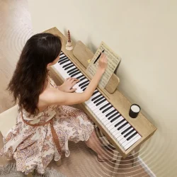 Donner DDP-60 Digital 'Begynder' Klaver (88 semi-v�gtede tangenter) inkl. tripel-pedal (lys tr�)