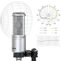 Donner DC-20 Stormembran Kondensator Studie Mikrofon m/cardioid polarm�nster inkl. alt n�dvendigt tilbeh�r