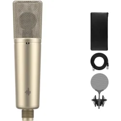 Donner DC-87 Studie Mikrofon m/25,4 mm stormembran kondensatorkapsel inkl. shock mount &amp; XLR-kabel