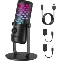 Donner NeoTrack-LX USB Kondensator Mikrofon m/192 kHz/24-bit opl�sning inkl. stativ &amp; tilbeh�r 