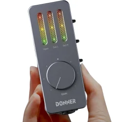 Donner Livejack M Audio Interface 24-bit/192 kHz Konvertering m/phantom power &amp; genopladelig batteri