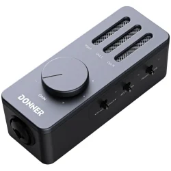 Donner Livejack M Audio Interface 24-bit/192 kHz Konvertering m/phantom power &amp; genopladelig batteri