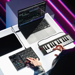 Donner StarryPad MIDI Controller m/16 anslagsf�lsomme RGB-pads