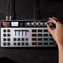 Donner Essential D1 12-spors Trommemaskine m/64-trins sequencer, finger-drumming &amp; effekter