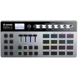 Donner Essential D1 12-spors Trommemaskine m/64-trins sequencer, finger-drumming &amp; effekter