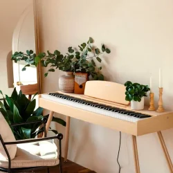 Donner DDP-80 Digital Klaver (88 fuldt v�gtede hammer-action tangenter) inkl. tripel-pedal (lys tr�)