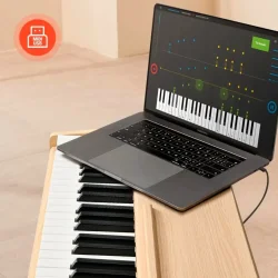 Donner DDP-80 Digital Klaver (88 fuldt v�gtede hammer-action tangenter) inkl. tripel-pedal (lys tr�)