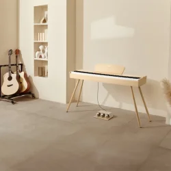 Donner DDP-80 Digital Klaver (88 fuldt v�gtede hammer-action tangenter) inkl. tripel-pedal (lys tr�)