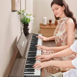 Donner DDP-60 Digital 'Begynder' Klaver (88 semi-v�gtede tangenter) inkl. tripel-pedal (gr� tr�)