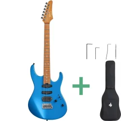 Donner DST-700 Elektrisk Guitar m/HSS-konfiguration inkl. taske (Bl�)