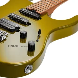 Donner DST-700 Elektrisk Guitar m/HSS-konfiguration inkl. taske (Guld)