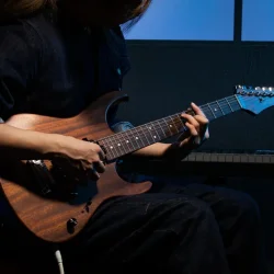 Donner DST-700 Elektrisk Guitar m/HH-konfiguration inkl. taske (Naturlig)