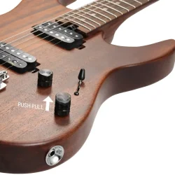 Donner DST-700 Elektrisk Guitar m/HH-konfiguration inkl. taske (Naturlig)