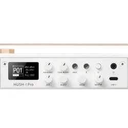 Donner HUSH-I PRO Silent Travel Elektrisk Guitar m/18 indbyggede effekter inkl. taske &amp; tilbeh�r (Metallic White)