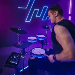 Donner BackBeat 8-delt Elektrisk Trommes�t m/LED &amp; 1100+ indbyggede lyde 