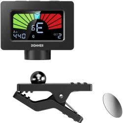 Donner DT10 Klemme Tuner m/magnetisk eller klassisk montering