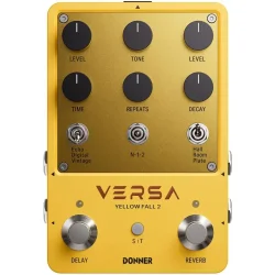 Donner Versa Yellow Fall 2 Delay &amp; Reverb Guitar Effektpedal
