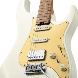 Donner DST-550 Elektrisk Guitar m/SSH-konfiguration inkl. taske (Hvid)