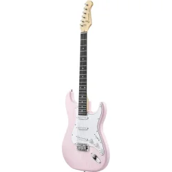 Donner DST-80 Komplet Elektrisk Guitar Begynder Pakke inkl. �veforst�rker, taske &amp; tilbeh�r (Shell Pink) 