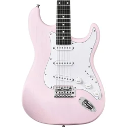 Donner DST-80 Komplet Elektrisk Guitar Begynder Pakke inkl. �veforst�rker, taske &amp; tilbeh�r (Shell Pink) 