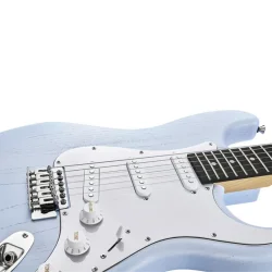 Donner DST-80 Komplet Elektrisk Guitar Begynder Pakke inkl. �veforst�rker, taske &amp; tilbeh�r (Sonic Blue)