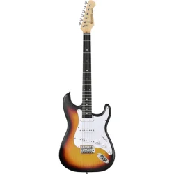 Donner DST-80 Komplet Elektrisk Guitar Begynder Pakke inkl. �veforst�rker, taske &amp; tilbeh�r (Sunburst)