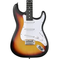 Donner DST-80 Komplet Elektrisk Guitar Begynder Pakke inkl. �veforst�rker, taske &amp; tilbeh�r (Sunburst)