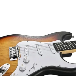 Donner DST-80 Komplet Elektrisk Guitar Begynder Pakke inkl. �veforst�rker, taske &amp; tilbeh�r (Sunburst)