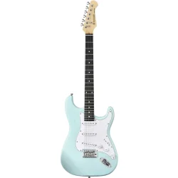 Donner DST-80 Komplet Elektrisk Guitar Begynder Pakke inkl. �veforst�rker, taske &amp; tilbeh�r (Surf Green)
