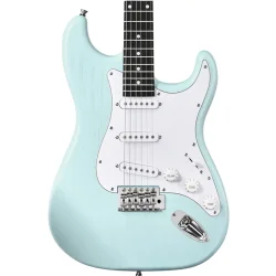 Donner DST-80 Komplet Elektrisk Guitar Begynder Pakke inkl. �veforst�rker, taske &amp; tilbeh�r (Surf Green)