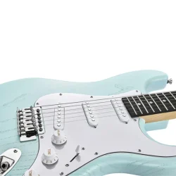 Donner DST-80 Komplet Elektrisk Guitar Begynder Pakke inkl. �veforst�rker, taske &amp; tilbeh�r (Surf Green)