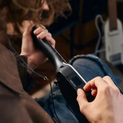 Donner HUSH-X PRO Silent Elektrisk Guitar m/multieffekt og forst�rker inkl. taske &amp; tilbeh�r (Sort) 