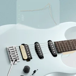 Donner DMT-66 Elektrisk Guitar m/HSS konfiguration inkl. taske &amp; tilbeh�r (Gray)