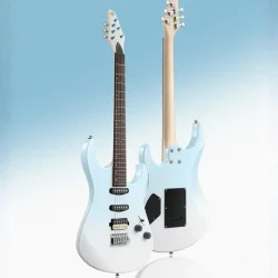 Donner DMT-66 Elektrisk Guitar m/HSS konfiguration inkl. taske &amp; tilbeh�r (Blue-White)