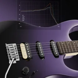 Donner DMT-66 Elektrisk Guitar m/HSS konfiguration inkl. taske &amp; tilbeh�r (Midnight Purple)