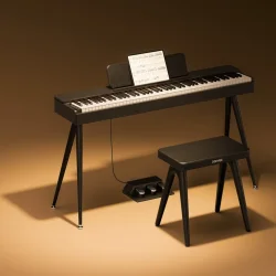 Donner DKB-100 Klaverb�nk (satin sort) 