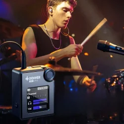 Donner CV-3 Tr�dl�st In-Ear Monitorsystem m/Mono/Stereo, 8 Kanaler &amp; Farvedisplay