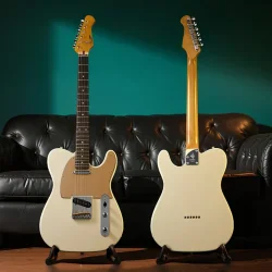 Donner DTL-600 TL-Style Elektrisk Guitar inkl. taske (Vintage White)