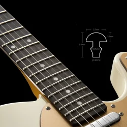 Donner DTL-600 TL-Style Elektrisk Guitar inkl. taske (Vintage White)